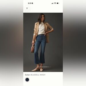 Pilcro High-Rise Dark Blue Flare Jeans